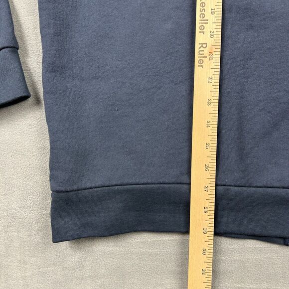 Oakley Sweatshirt Mens 2XL Navy‎ Blue Hooded Full Zip Spell Out Fleece - Picture 9 of 9